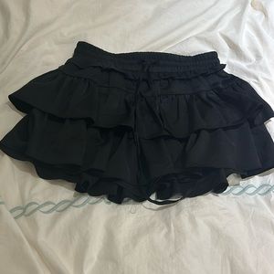 Day + Moon black mini ruffle skirt size: medium good condition